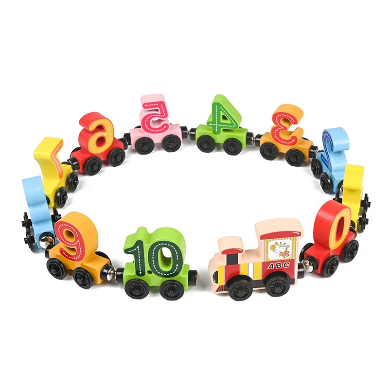 Children Play Wooden Train