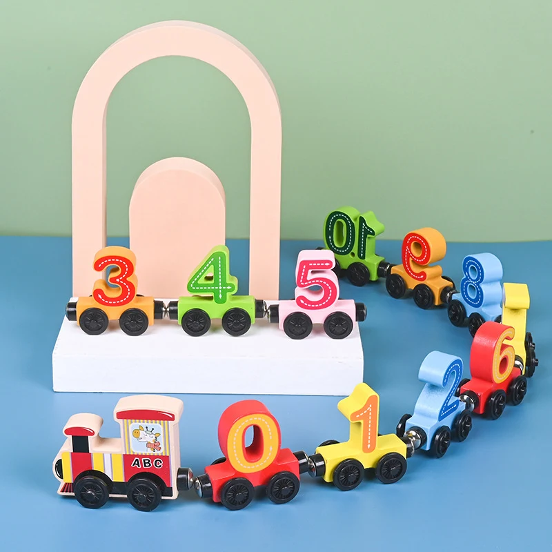 Children Play Wooden Train
